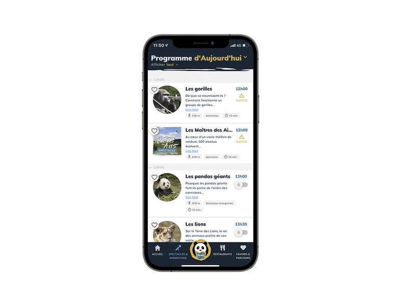 Page d'accueil - Application mobile du ZooParc de Beauval Animations pédagogiques - Application mobile du ZooParc de Beauval